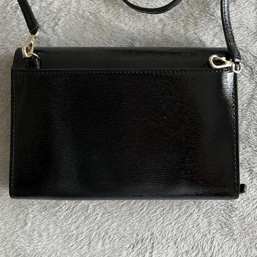 Kate Spade New York Black Patent Leather Crossbody Bag